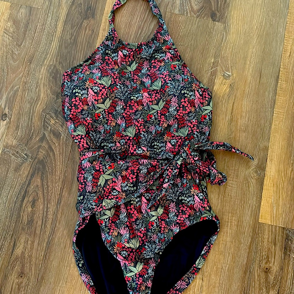 Hermoza Floral One Piece Swimsuit - Red and Green